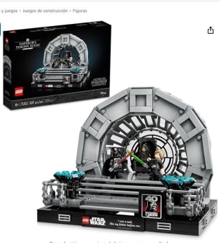 Set Lego Star Wars Diorama: Sala del Trono del Emperador Maqueta para Adultos del 40 Aniversario del Retorno del Jedi, Minifiguras Darth Vader y Luke Skywalker por 58,89€