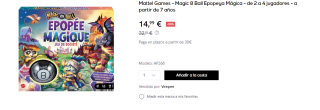 Juego de Mesa Mattel Games Magic 8 Ball Encuentros Mágicos por 14.99€