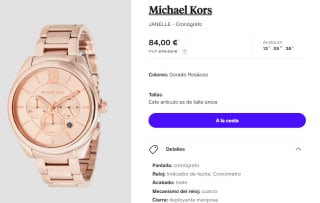 Reloj Cronografo para Mujer Michael Kors JANELLE por 84€