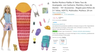 Barbie Muñeca Malibu It Takes Two de Acampada por 17,99€