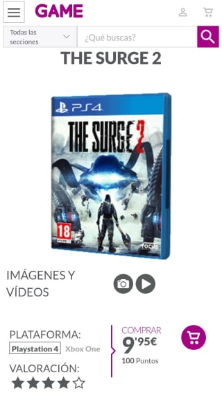 The Surge 2 PlayStation 4 por 9,95€.