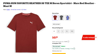 PUMA Heather Heren Sportshirt (M) voor €10,49 bij Bol