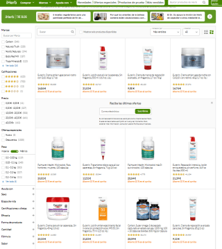 Descuentos de hasta -20% en iherb en las mejores marcas de la semana