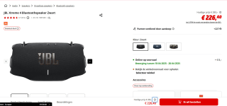 JBL Xtreme 4 Black voor €226,40 bij de Mediamarkt