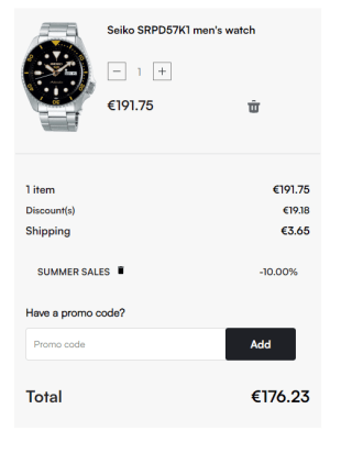 Reloj Seiko Automatico SRPD57K1 por 176,23€