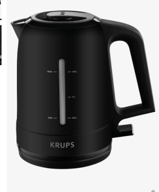 Marca Krups hervidor BW 2448, 2400 W, 1.6 litros, negro o blanco por 45€