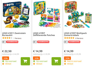 Lego Dots met 50%korting bij Brickshop