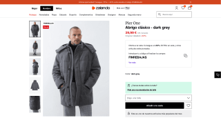 Abrigo con capucha desmontable Pier One por 31,99€