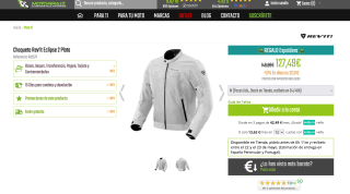 Chaqueta Rev'it Eclipse 2 Plata por solo 127,49€