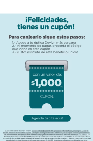Cupón Devlyn: $1,000 de descuento en compras de más de $3,000