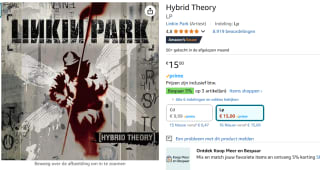 Linkin Park Hybrid Theory (LP) voor €15 bij Amazon