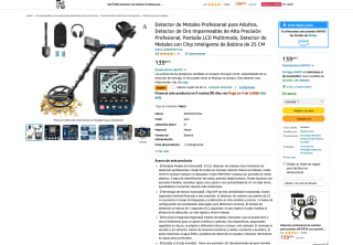 Kit Detector de Metales Profesional para Adultos KENTOKTOOL impermeable de alta Precisión Profesional por 69,99€