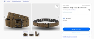 Cinturón Holly Moss Black Bubba por $12.495