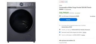 Lavasecadora Midea Carga Frontal por $9,999 en Walmart