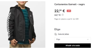 Chaqueta Cortavientos Vans Garnett Para Niños por 22.99€