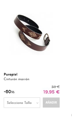 Recopilación decinturones de piel con - 60% de descuento en Primeriti