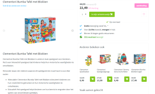 Clementoni Bumba Tafel met Blokken voor €22,49 bij Plein
