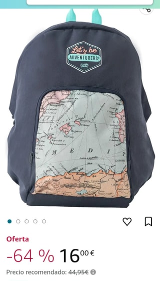 Mr. Wonderful Mochila anti-robo Let's be adventurers! por 16€.