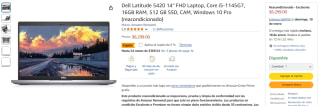 Dell Latitude 5420 i5 11va 16GB 512GB Reacondicionado por $5,984 | Amazon
