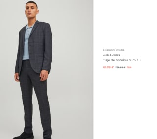 Traje de hombre Slim Fit Jack & Jones por 69.99€