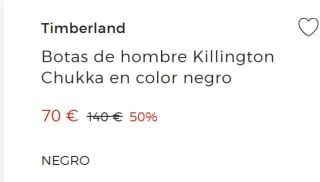 Timberland Botas de hombre Killington Chukka por 70€