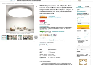 Plafón redondo LEDYA blanco natural 5000k por 9,80€