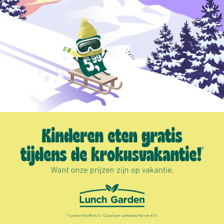 Gratis kindermenu bij Lunchgarden