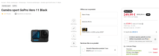 GoPro HERO 11 Black - Actioncam voor €249,99 bij Fnac