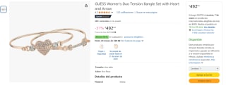 Pulsera Guess de Corazón por $492 | Descuento Amazon