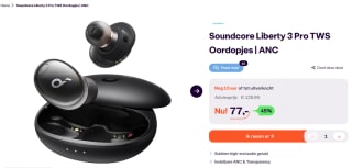 Soundcore Liberty 3 Pro TWS Oordopjes voor €77 bij Ibood