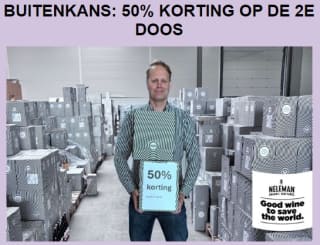 50% korting op de 2e doos wijn bij Neleman
