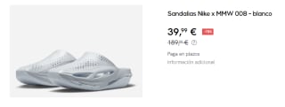 Chanclas Nike x MMW 008 por 39.99€