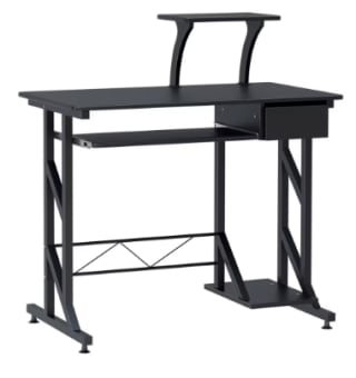 HOMCOM Mesa de Ordenador Cajón Bandeja Teclado Soporte CPU Altavoces 90x50x100cm por 57,15€