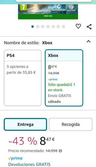 World of Warships: Legends Xbox por 8,47€.
