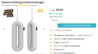 Schoenen droger van Xiaomi voor €9,95 bij Techpunt