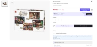 Puzzle 4 x 1000 piezas Colección Animal por 13,99€ (3,50€/ud)