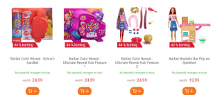 Tot 44% korting op alle Barbie poppen en artikelen bij Lobbes