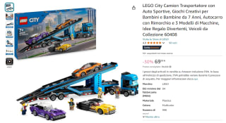 LEGO City Transportvoertuig met sportauto's (60408) voor €69,99 bij Amazon Italië