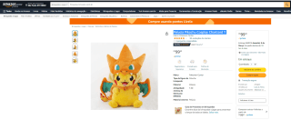 Pelúcia do Pikachu, modelo Cosplay Charizard Y - R$ 99,90