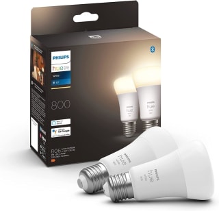 Pack 2 Philips Hue Bombilla LED Inteligente, A60 E27, Luz Blanca cálida regulable, 9W por 17,84€