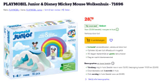JUNIOR & Disney: Wolkenhuis van Mickey Mouse en Minnie Mouse voor €28,79 bij Bol