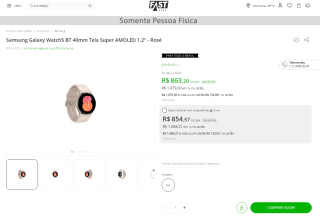 Smartwatch da Samsung, modelo Galaxy Watch 5 - R$ 863,20