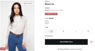 Blusa Lisa para Mujer Milano por 9.99€