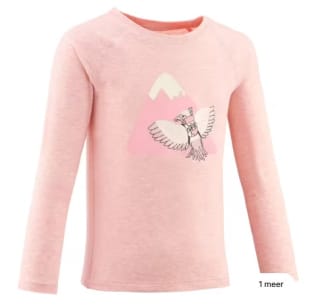 Uv-werend wandelshirt met lange mouwen voor kinderen MH150 2-6 jaar voor €0,49 bij Decathlon