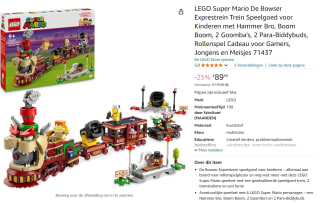 LEGO Super Mario - The Bowser Express Train 71437 voor €89,99 bij Amazon