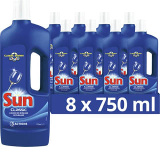 Sun Classic vaatwas spoelglansmiddel 8x 750ml voor €12,27 bij Bol