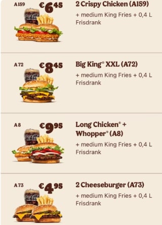 Nieuwe coupons Burger King