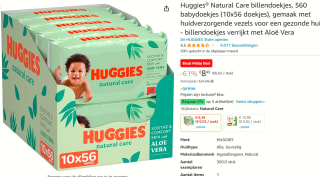 Bestel Huggies Natural Care billendoekjes 10 verpakkingen voor €8,06 bij Amazon.