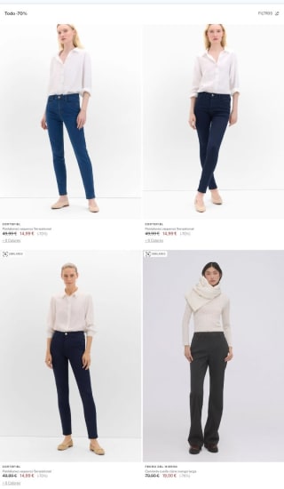 Todo al -70% Venta Flash en Cortefiel.