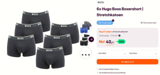 6x Hugo Boss Boxershort voor €40 bij iBOOD